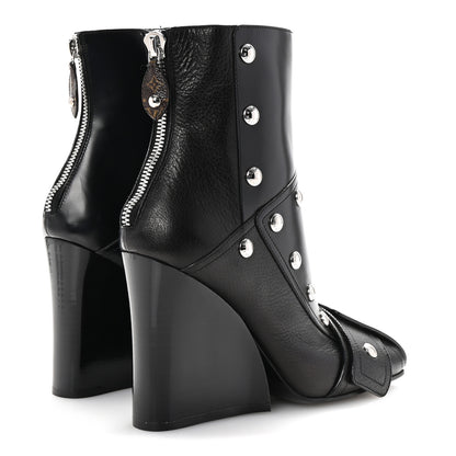 Louis Vuitton Calfskin Patti Wedge Half Boots 40 Black 5 of 9