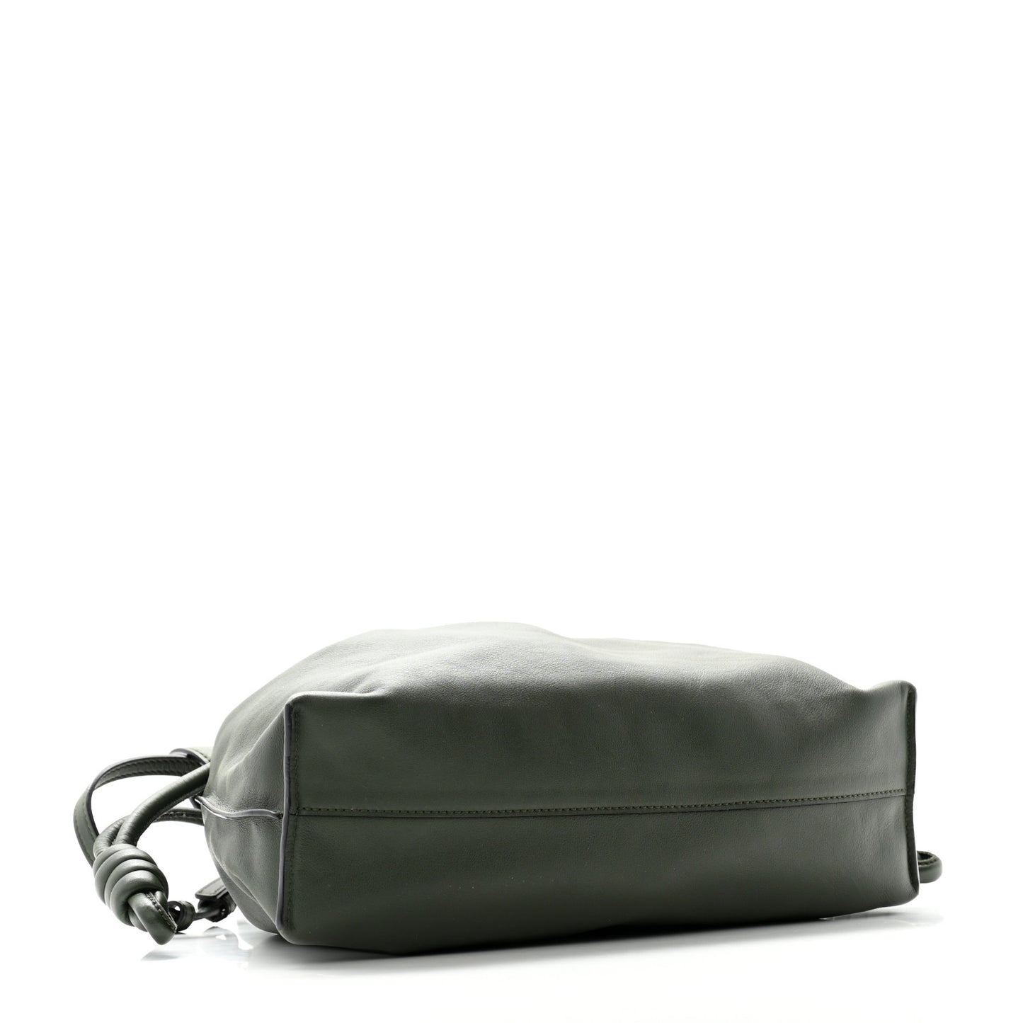 Nappa Flamenco Knot Clutch Vintage Khaki