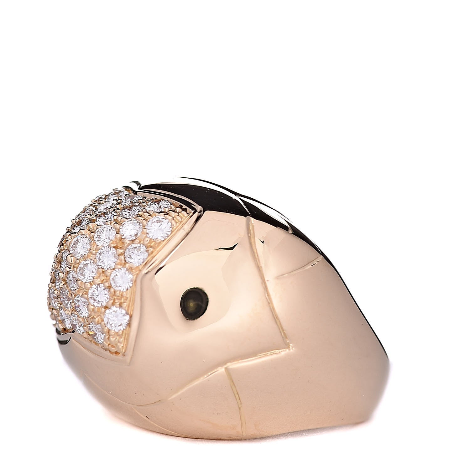 Bulgari 18K Yellow Gold Diamond Pyramid Ring 50 5.25 3 of 6