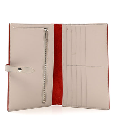 Celine Grained Calfskin Large Multifunction Strap Wallet Pop Red 5 of 11