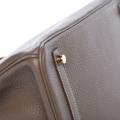 Hermes Taurillon Clemence Birkin 30 Etoupe 31 of 32