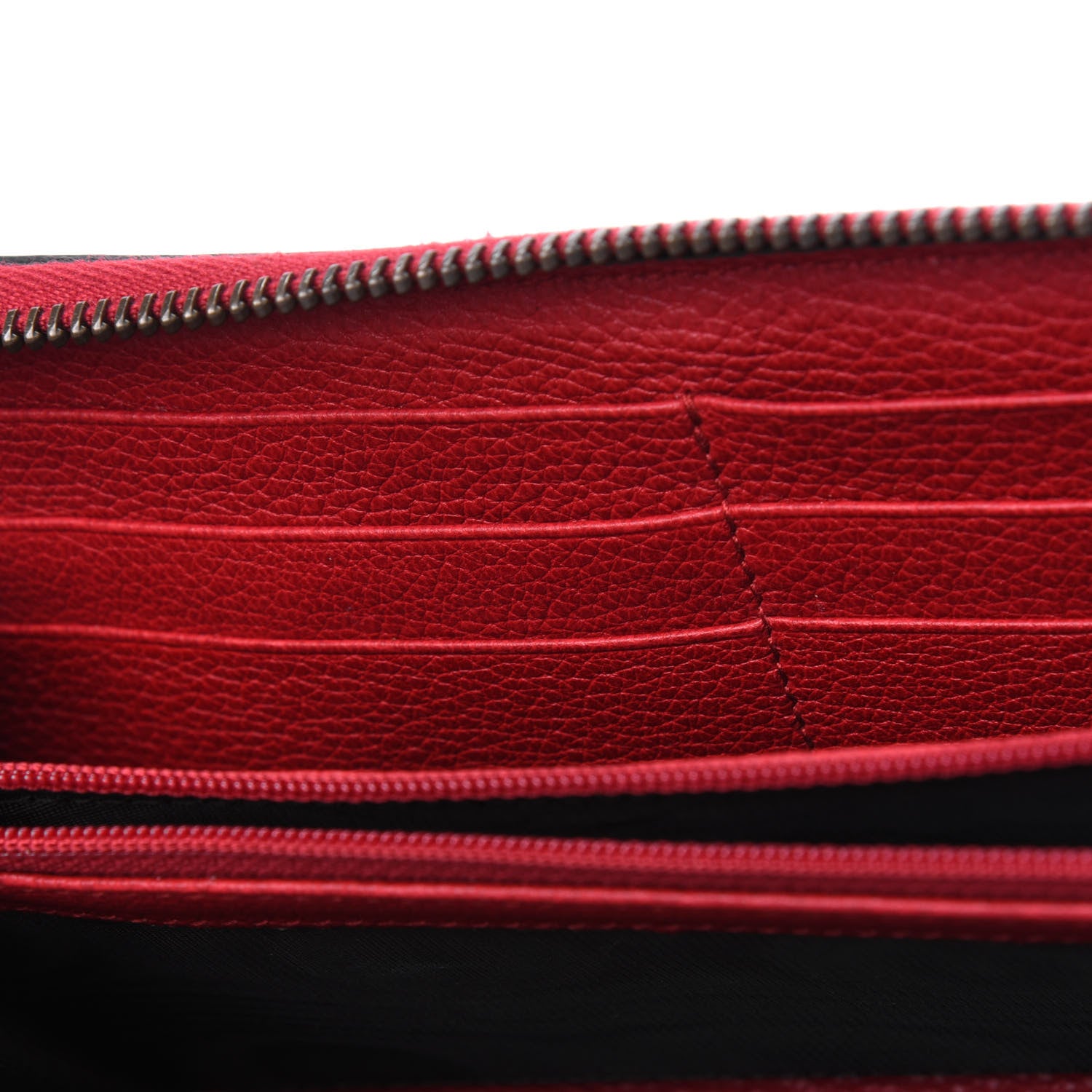 Gucci Cripto Calfskin Interlocking G Logo Zip Around Wallet Hibiscus Red Giallo Black Green Red 8 of 15