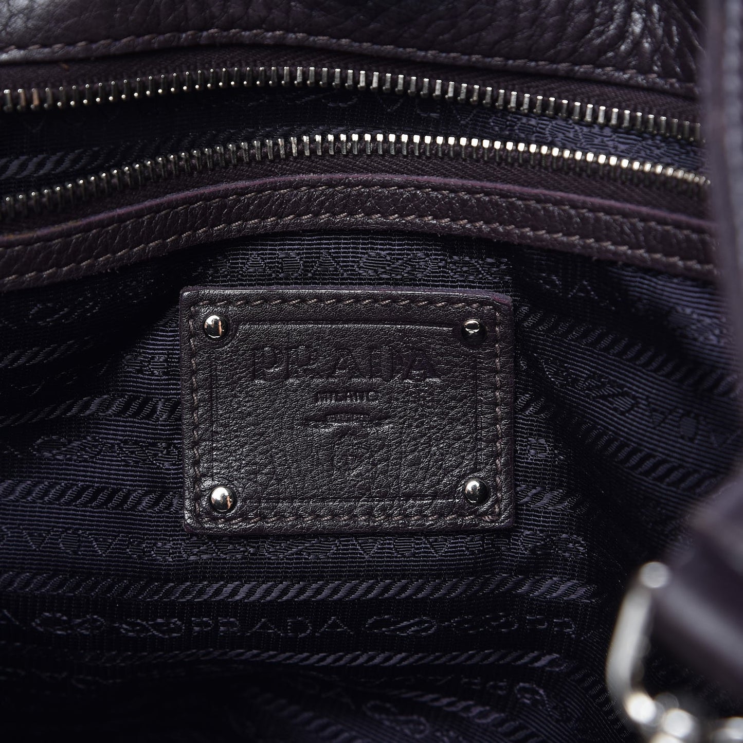 Vitello Daino Tote Purple