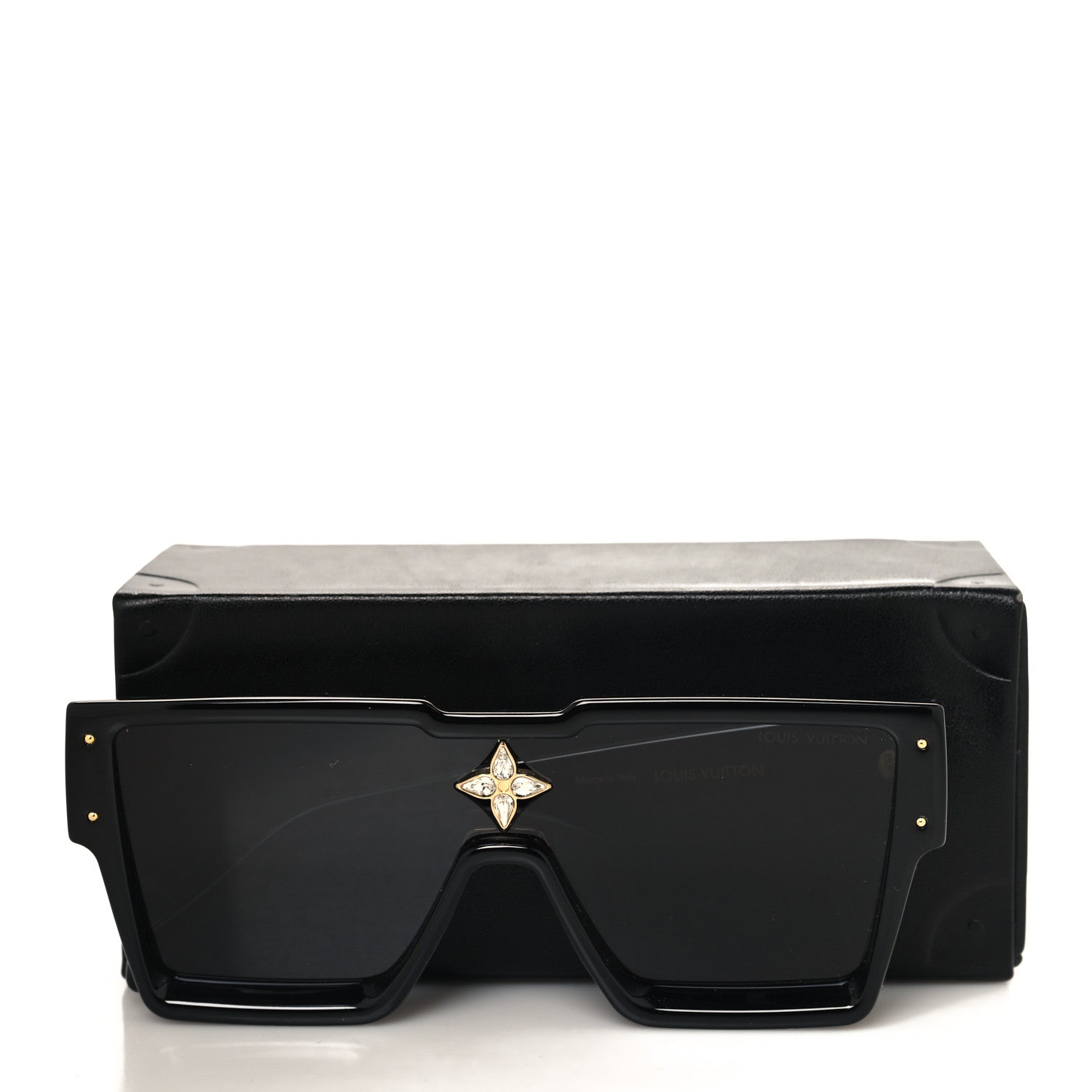 Louis Vuitton Acetate Swarovski Crystal Cyclone Sunglasses Z1578E Black 7 of 7