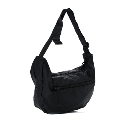 Balenciaga Recycled Sport Nylon Logo Embroidered Large Wheel Sling Bag Black White 3 of 11