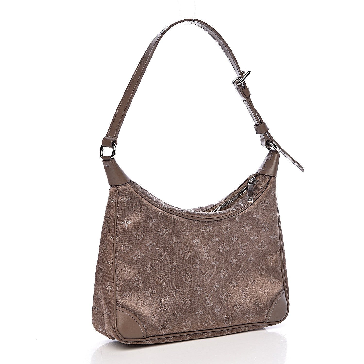 Louis Vuitton Satin Monogram Little Boulogne Taupe 3 of 9