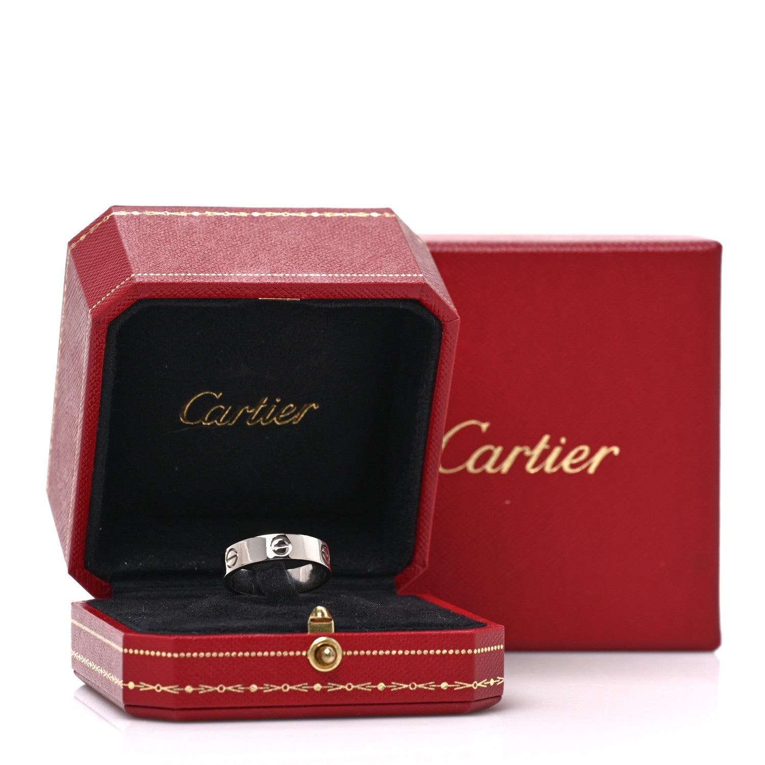 Cartier 18K White Gold 5.5 LOVE Wedding Band Ring 60 9 5 of 5