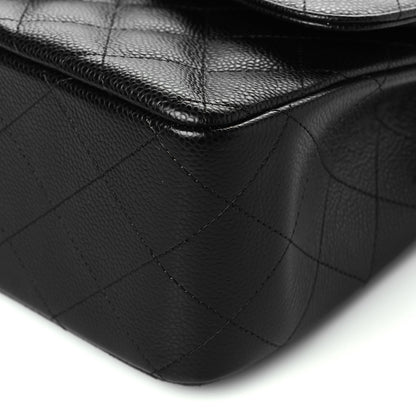 Chanel Caviar Quilted Jumbo Double Flap Black 10 of 11