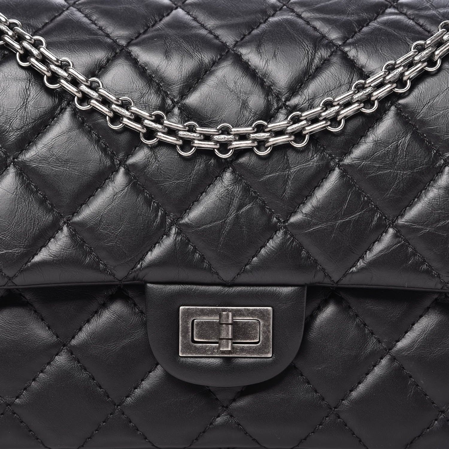 Chanel Aged Calfskin Quilted 2.55 Reissue 226 Flap Black 10 of 11