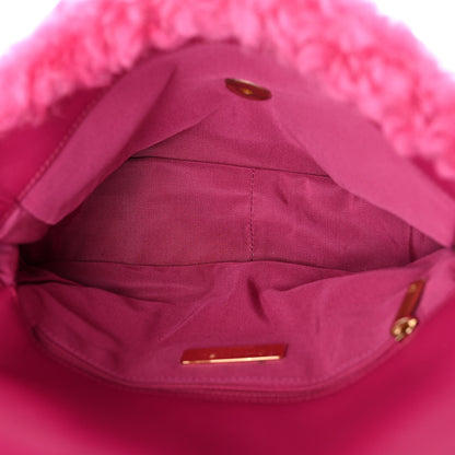 Chanel Shearling Sheepskin Medium Chanel 19 Flap Pink 5 of 10