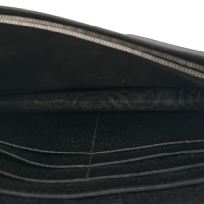 Gucci Dollar Calfskin Enamel Monochrome Mini GG Marmont Chain Wallet Black 5 of 11
