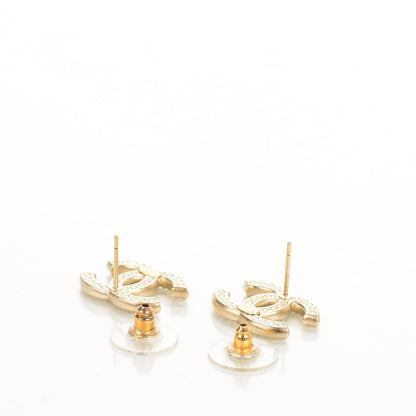 Chanel Crystal CC Earrings Gold 3 of 5