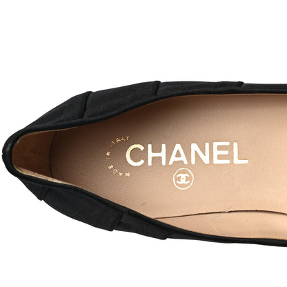 Chanel Satin CC Bow Flats 36.5 Black 6 of 8