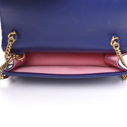 Gucci Velvet Matelasse GG Marmont Mini Bag Cobalt Blue 5 of 11