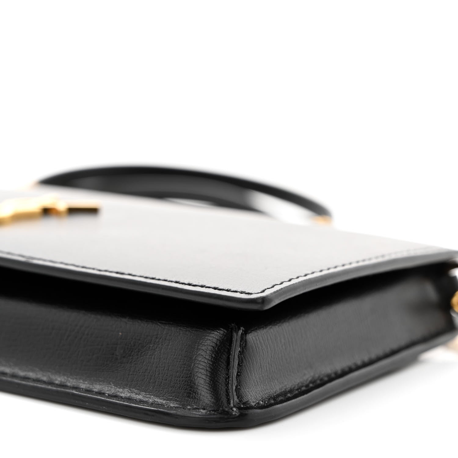 Saint Laurent Smooth Calfskin Monogram Phone Holder Crossbody Black 10 of 11