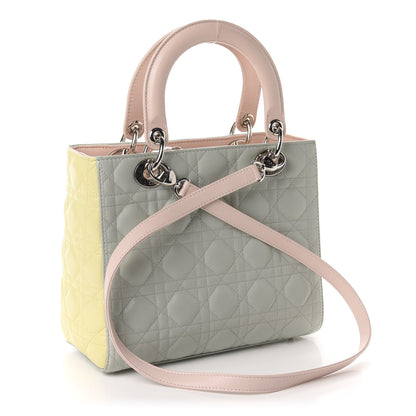 Christian Dior Lambskin Cannage Medium Tri-Color Lady Dior Multicolor 3 of 9