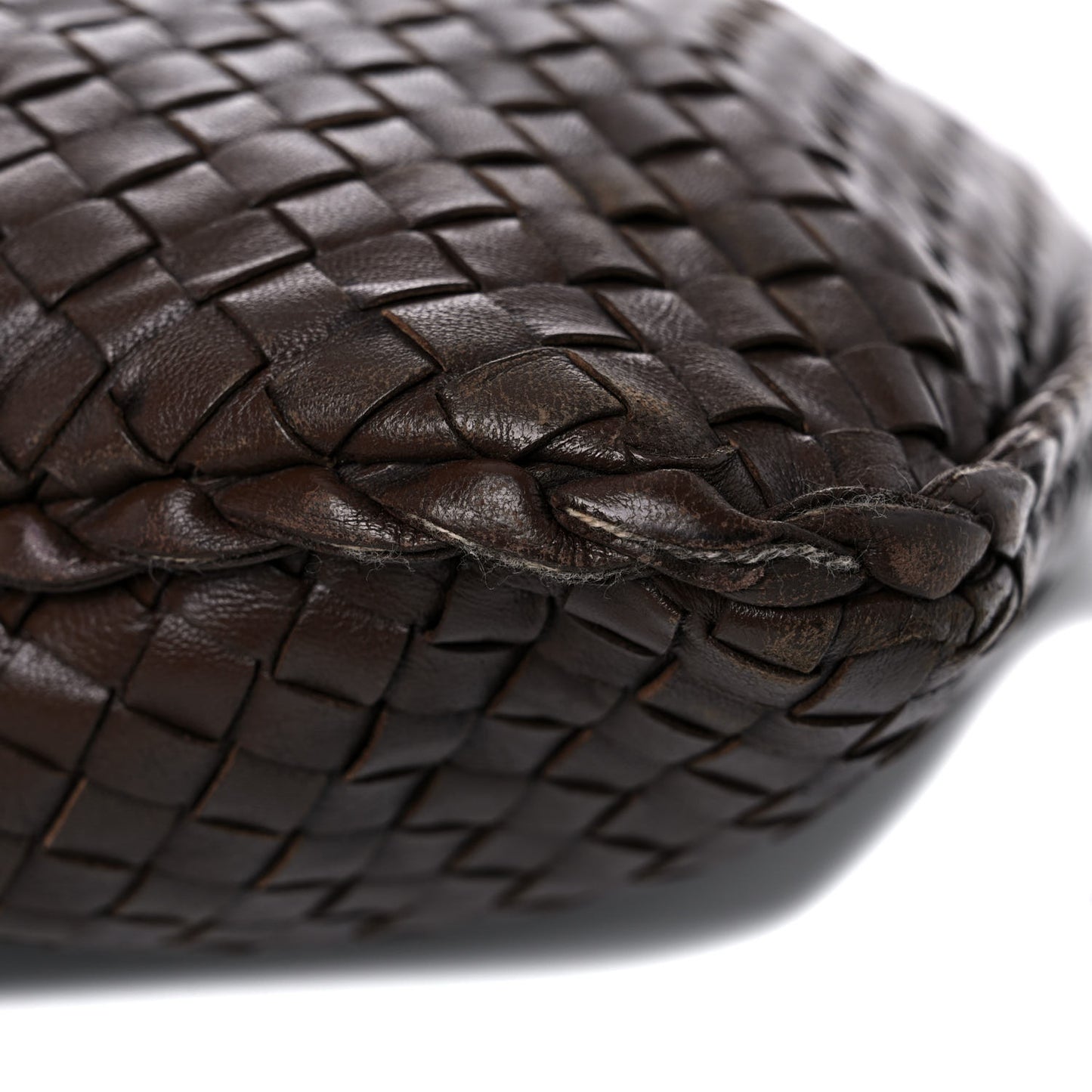 Nappa Intrecciato Large Veneta Hobo Ebano