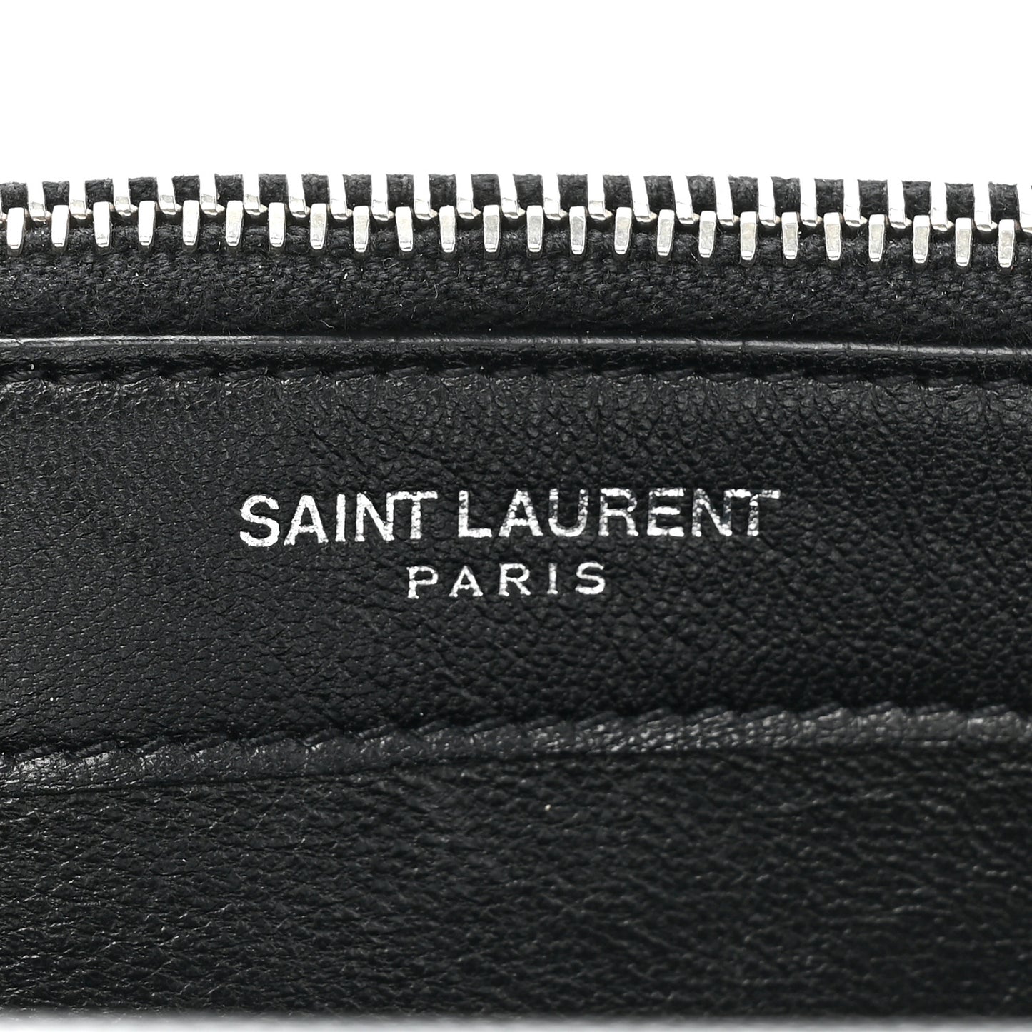 Metallic Grain De Poudre Clasic Monogram Kate Tassel Chain Wallet Argento