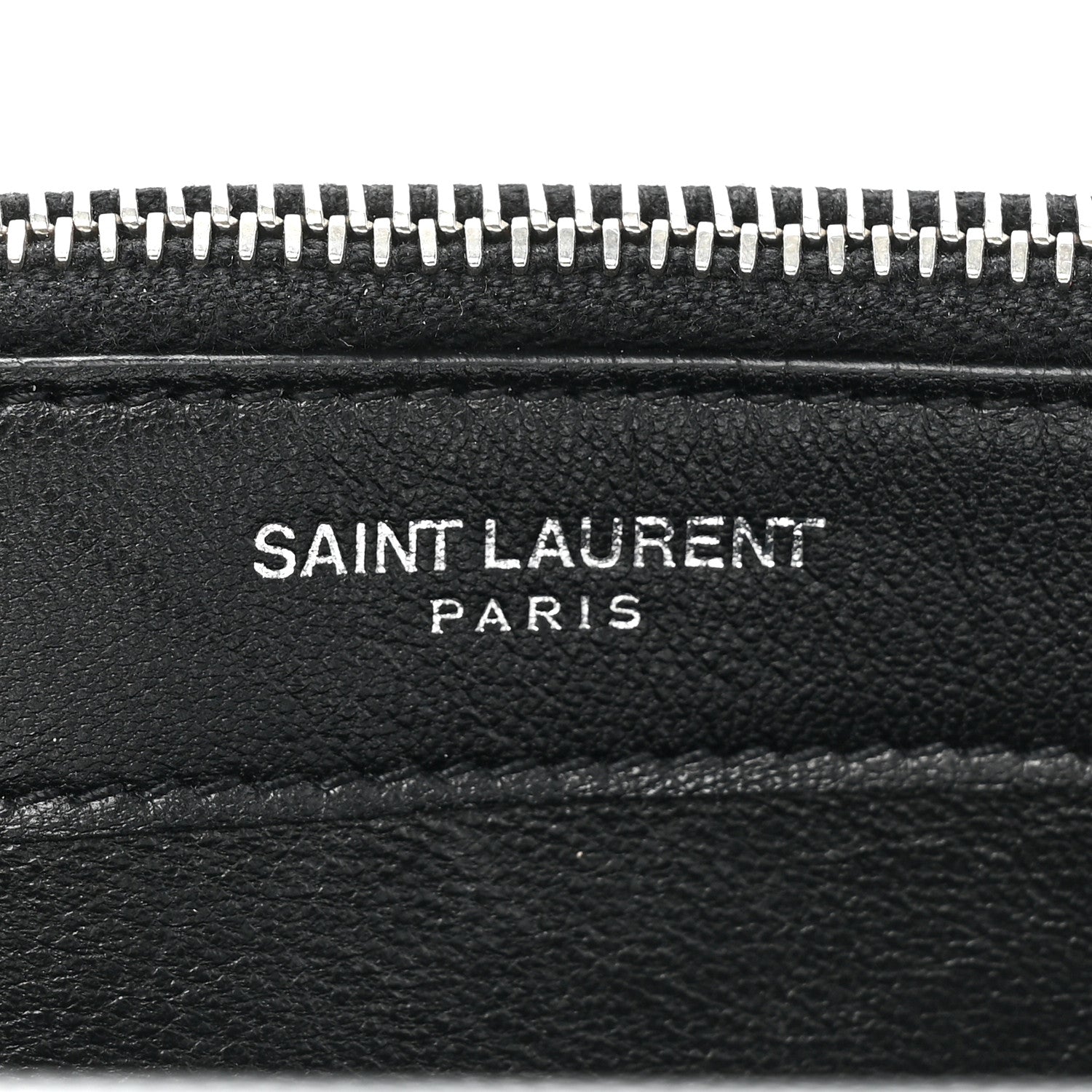 Saint Laurent Metallic Grain De Poudre Clasic Monogram Kate Tassel Chain Wallet Argento 7 of 16
