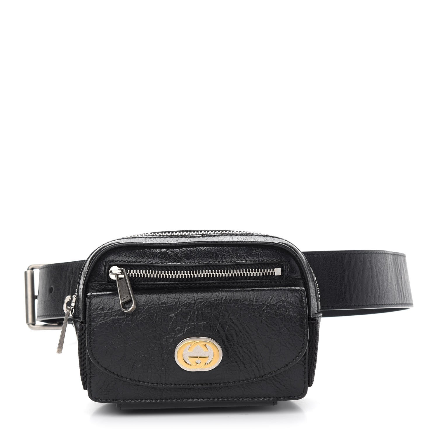 Gucci Fluffy Calfskin Mini Morpheus Belt Bag 70 28 Black 1 of 11
