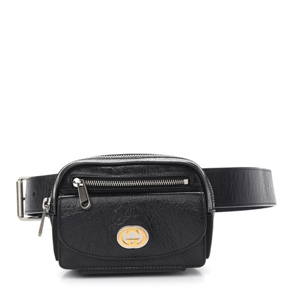 Gucci Fluffy Calfskin Mini Morpheus Belt Bag 70 28 Black 1 of 11