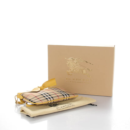 Burberry Horseferry Check Natural Knot Peyton Crossbody Clutch Bag Yellow 4 of 9