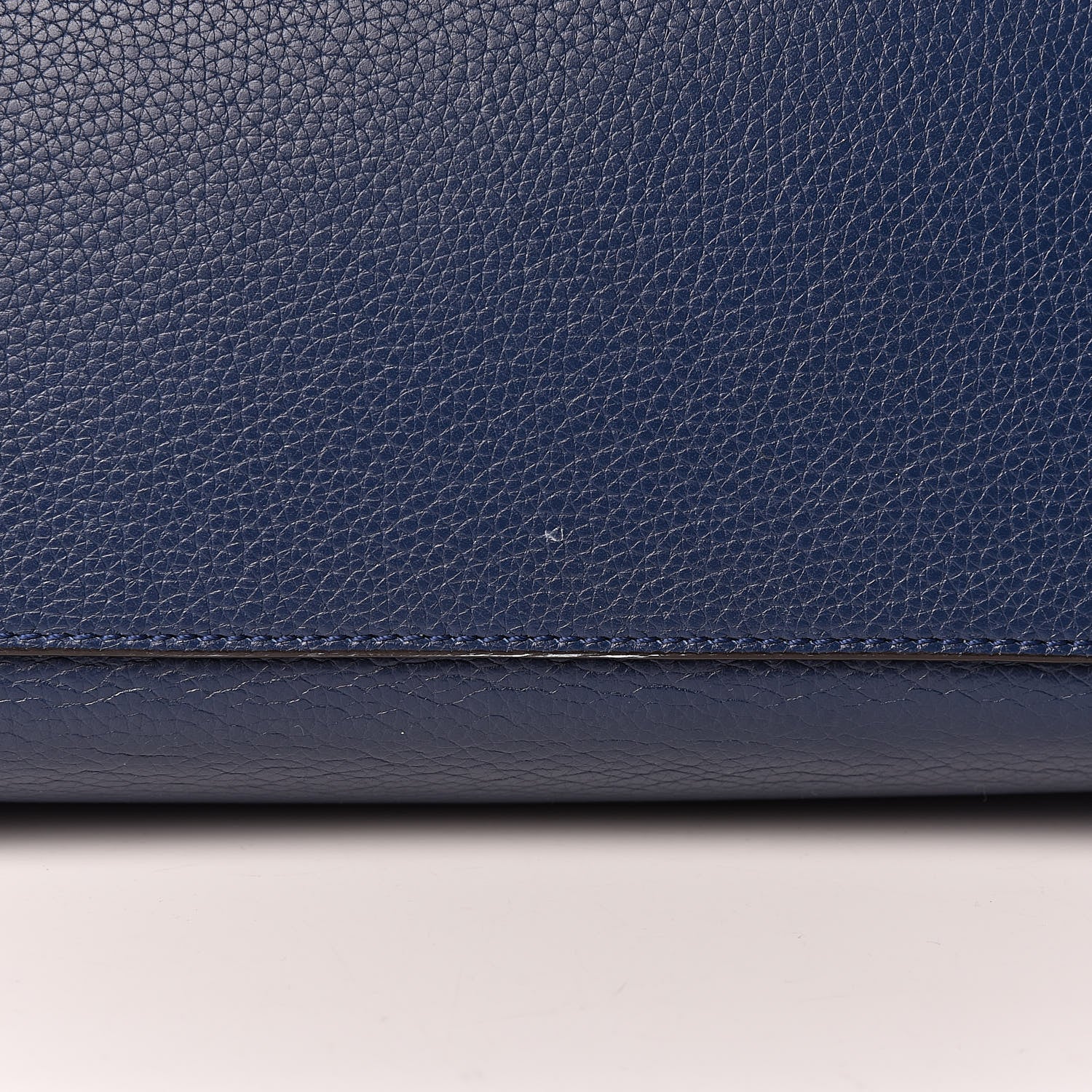 Celine Drummed Calfskin Suede Medium Trapeze Navy 14 of 18