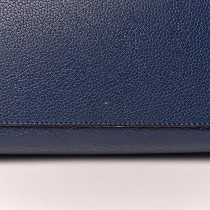 Celine Drummed Calfskin Suede Medium Trapeze Navy 14 of 18