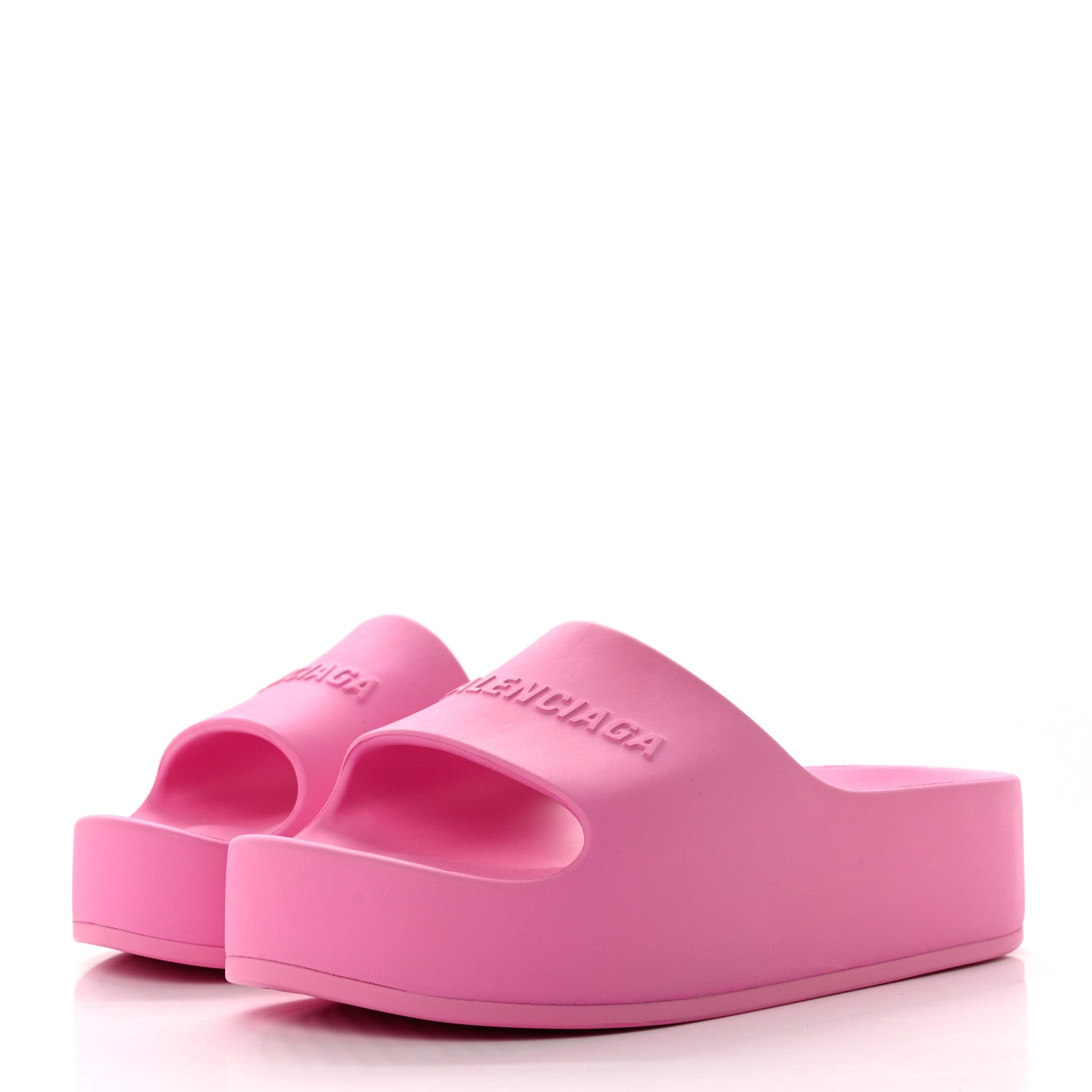 Balenciaga Rubber Chunky Platform Slide Sandals 36 Pink 3 of 7
