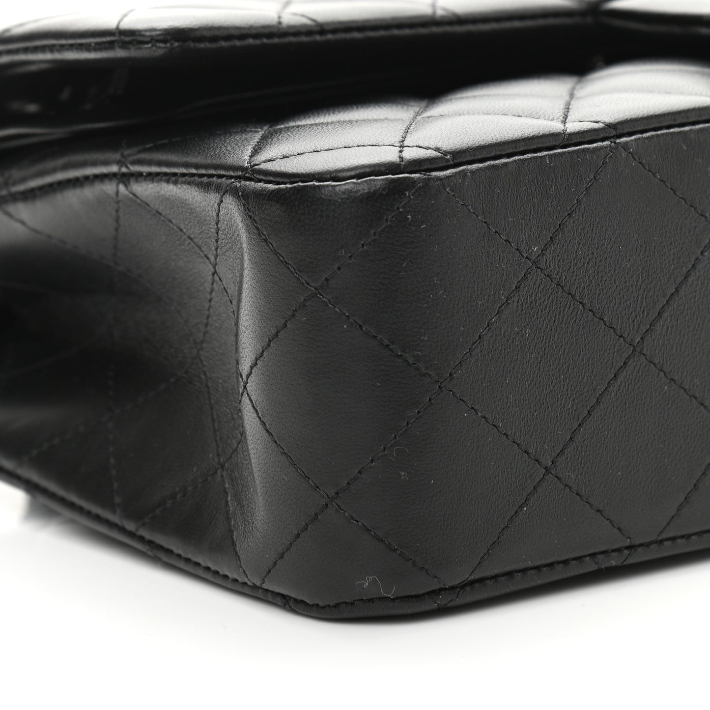 Lambskin Quilted Medium Double Flap So Black