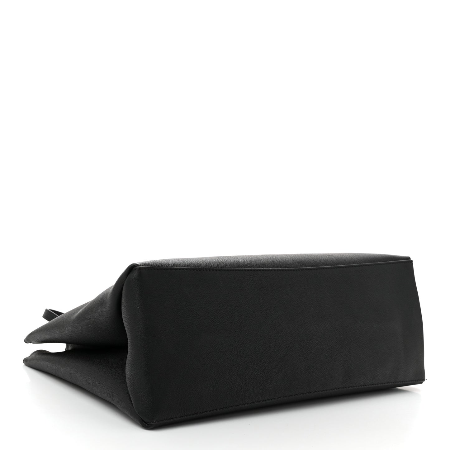 Grained Calfskin Lockme Shopper Black