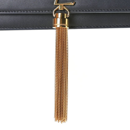 Saint Laurent Smooth Calfskin Classic Monogram Kate Tassel Chain Wallet Black 8 of 11