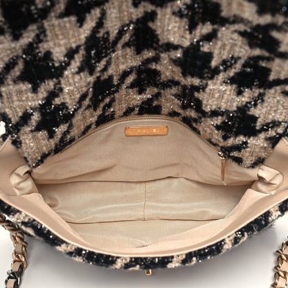 Chanel Tweed Large Chanel 19 Flap Beige Black 4 of 8