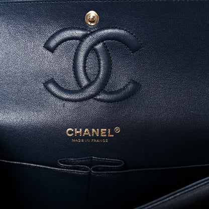 Chanel Caviar Quilted Medium Double Flap Navy 10 of 21