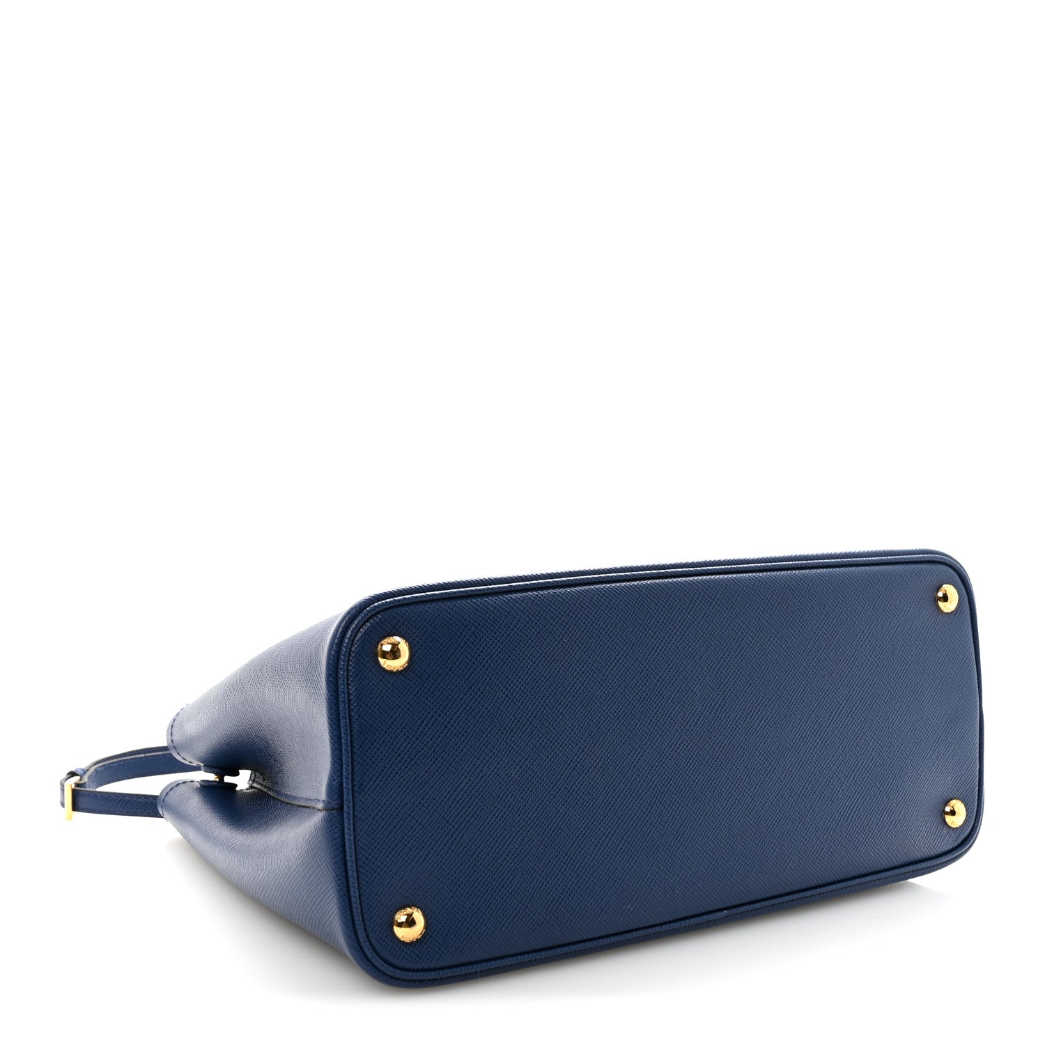 Prada Saffiano Cuir Medium Double Bag Bleuette Fuoco 4 of 9