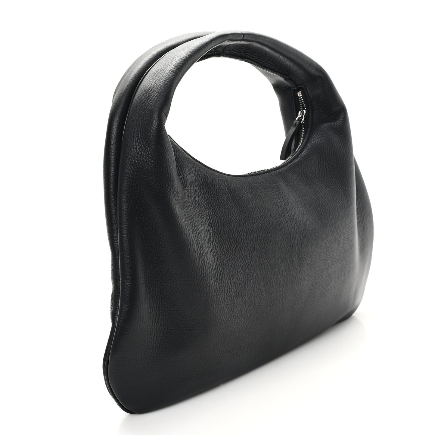 Grained Calfskin Small Everyday Shoulder Bag Black
