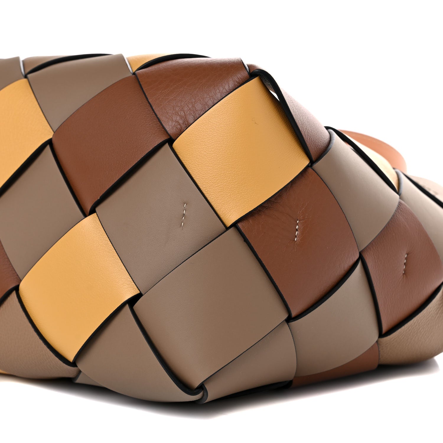 Loewe Calfskin Small Woven Basket Surplus Bag Hazelnut Camel 8 of 8