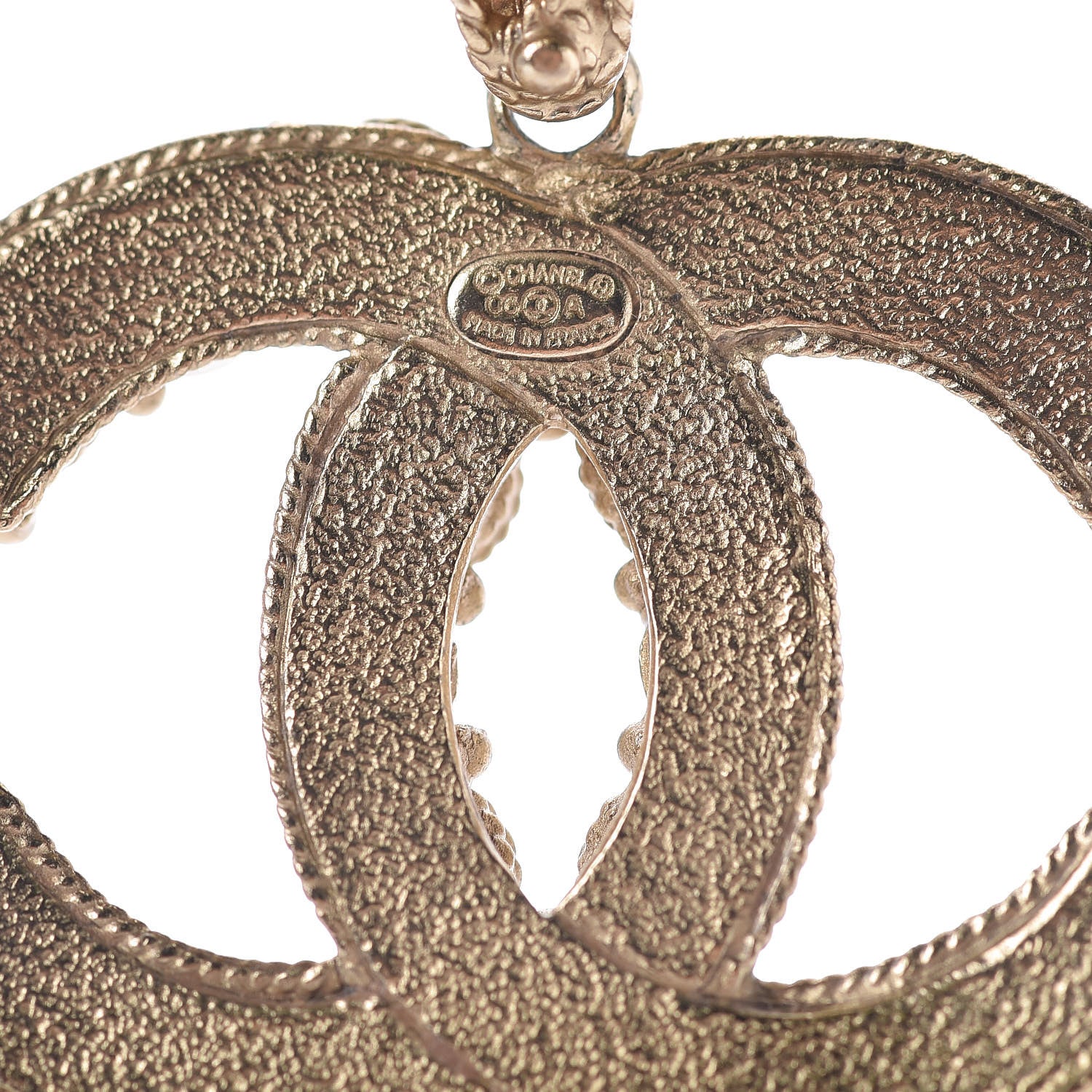 Chanel Crystal Pearl CC Chain Short Necklace Gold 6 of 6