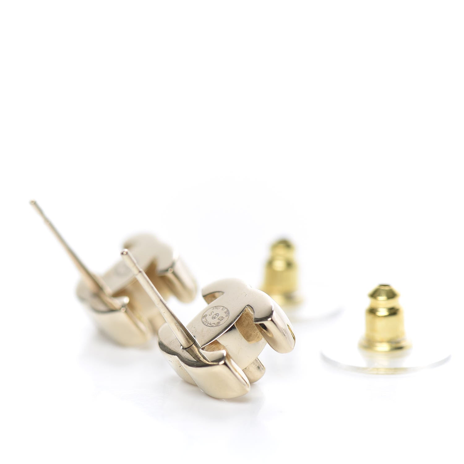 Chanel Metal CC Turnlock Earrings Gold 3 of 5