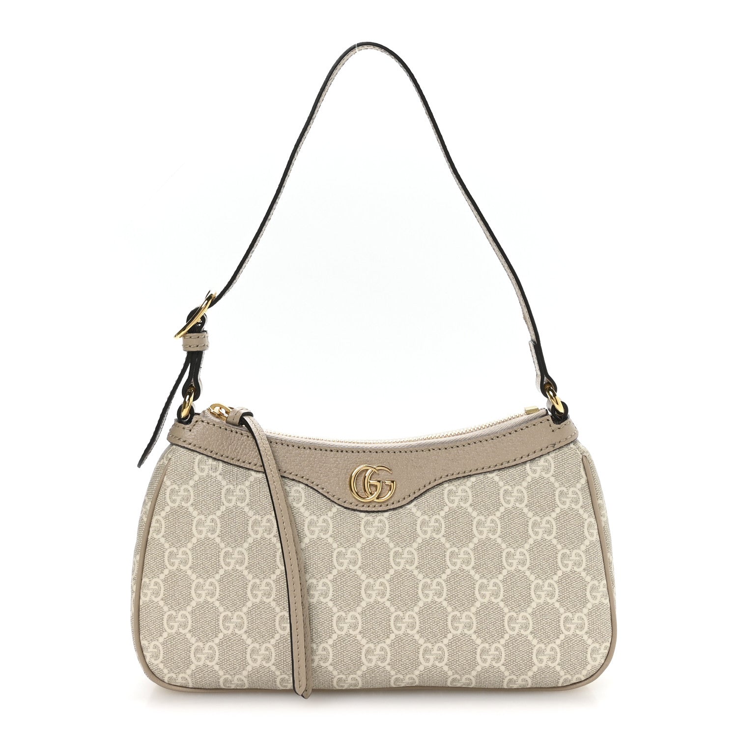 Gucci GG Supreme Monogram Textured Dollar Calfskin Small Ophidia Hobo Beige Mystic White Oatmeal 1 of 21