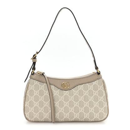 Gucci GG Supreme Monogram Textured Dollar Calfskin Small Ophidia Hobo Beige Mystic White Oatmeal 1 of 21