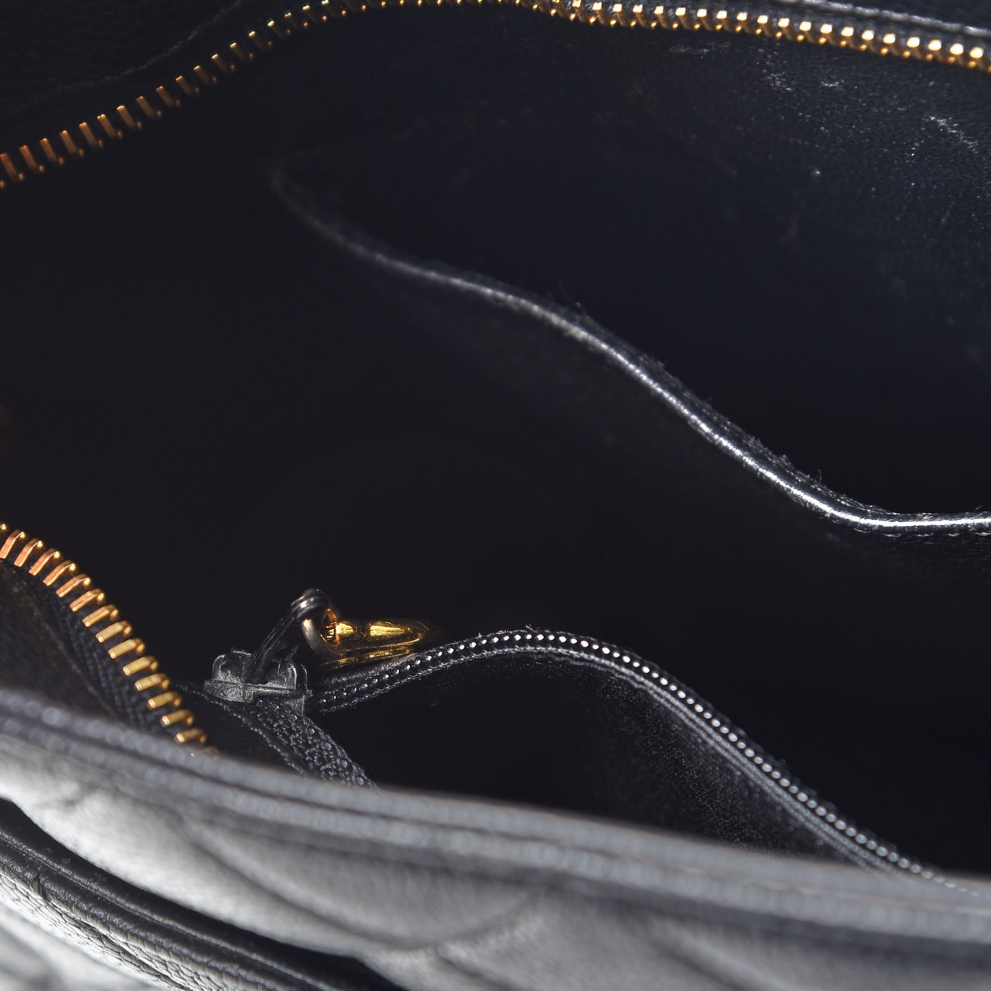 Caviar Quilted Medallion Tote Black