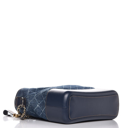 Chanel Denim Calfskin Medium Gabrielle Hobo Blue 6 of 14