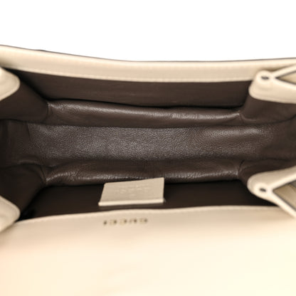 Gucci Azalea Calfskin Mini Sylvie 1969 Flap Messenger Bag Mystic White 5 of 10