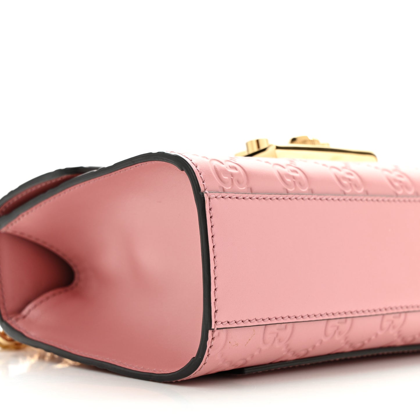 Guccissima Small Padlock Shoulder Bag Rose Baby Candy