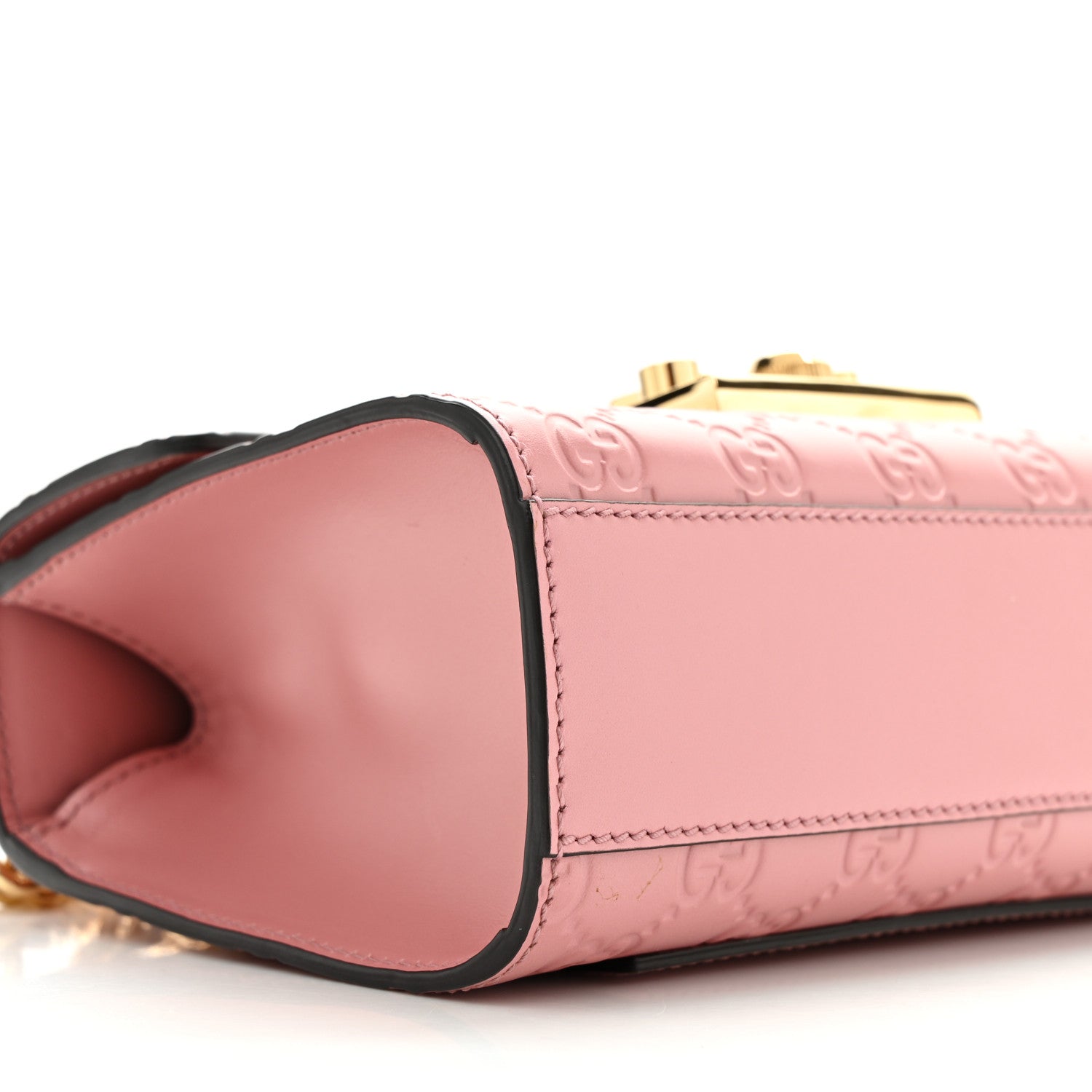 Gucci Guccissima Small Padlock Shoulder Bag Rose Baby Candy 9 of 11