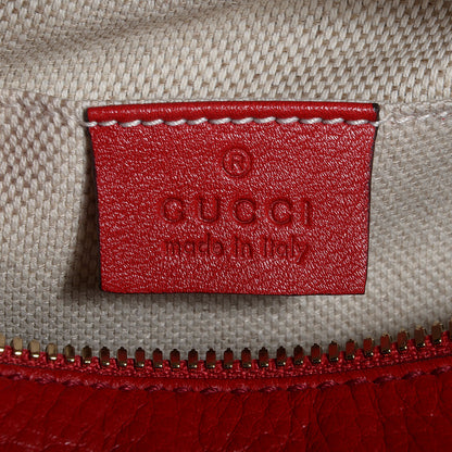 Gucci Pebbled Calfskin Small Soho Disco Bag Vibrant Red 6 of 9