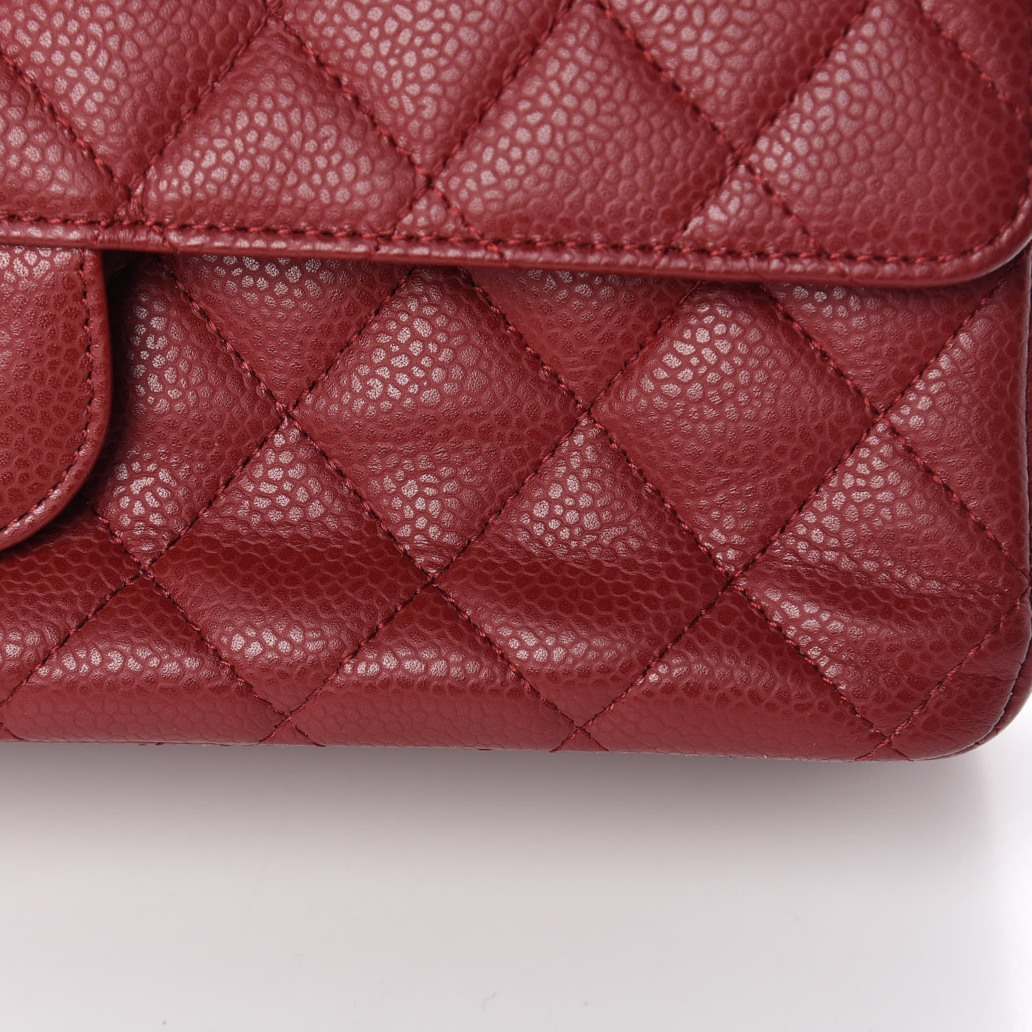 Chanel Caviar Quilted Medium Double Flap Red 14 of 19