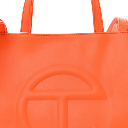 Telfar Vegan Leather Medium Shopping Bag Orange 8 of 12