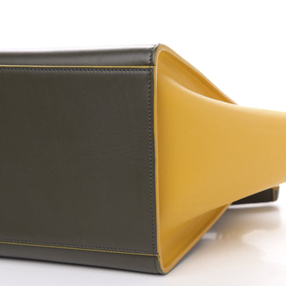 Celine Calfskin Small Bi-Color Trapeze Yellow 8 of 13